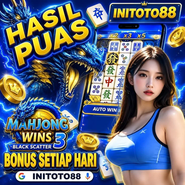 Visual promosi INITOTO88 untuk informasi Toto Resmi, Lotre Online, Slot Mania, dan Slot88.