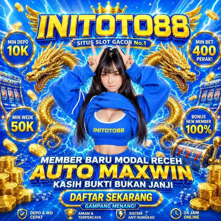 Tampilan visual INITOTO88 bertema Toto Macau Via Kredivo dengan referensi Togel4D, Slot88, dan Qris Slot