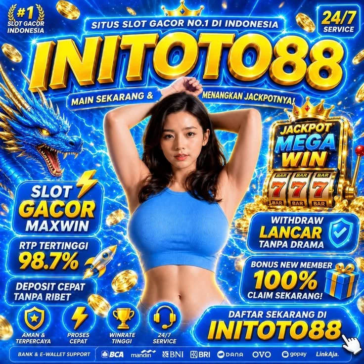 Tampilan direktori visual INITOTO88 tentang Toto Macau Paylater, Togel4D, Slot88, dan Qris Slot