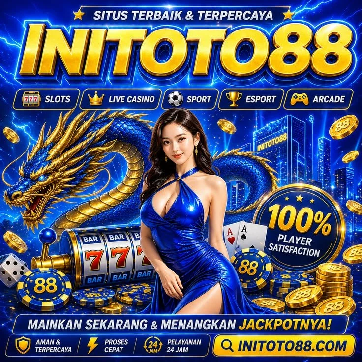 Visual INITOTO88 menampilkan galeri Toto Macau Ekspres dengan elemen Togel4D, Slot88, dan Qris Slot.
