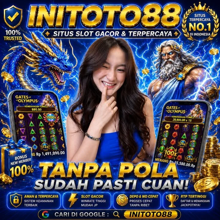 Visual INITOTO88 menampilkan indeks Toto Macau Via SeaBank dengan referensi Togel4D dan Slot88 Qris.
