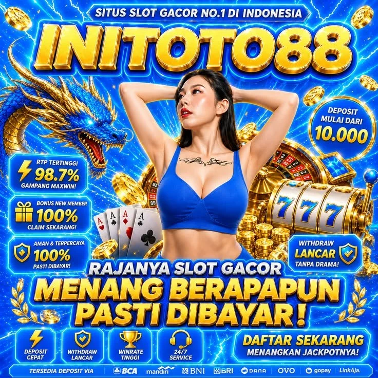 Ilustrasi kanvas navigasi INITOTO88 untuk akses Toto Macau Instan, Togel4D, Slot88, dan Qris Slot.