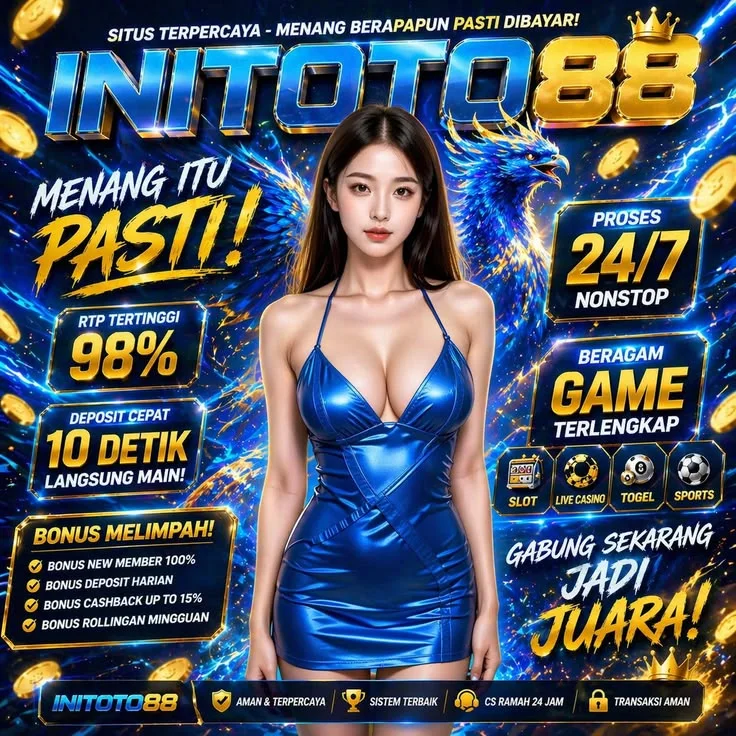 Kronik foto INITOTO88 menampilkan situs togel Macau dengan elemen Toto4D, Slot88, dan Qris Slot.