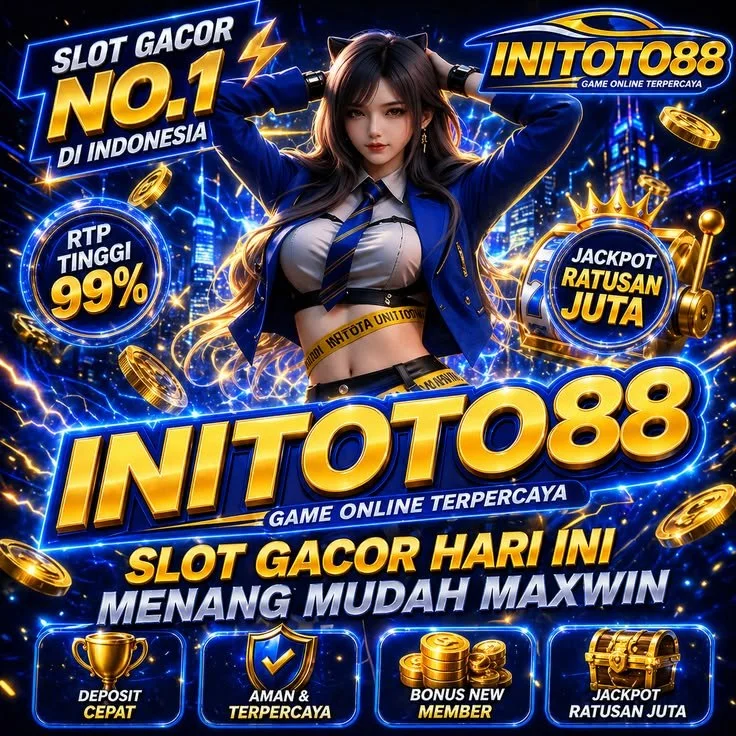 Foto panel akses INITOTO88 bertema Toto Macau Qris, Togel4D, dan Slot88 Online dalam tampilan visual modern