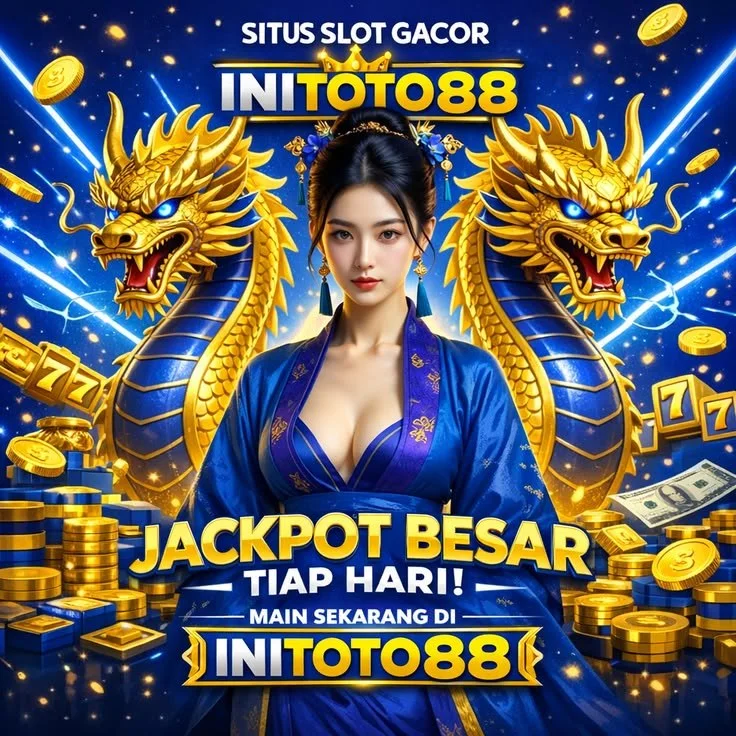 Visual informasi INITOTO88 tentang Toto Macau, Togel4D, Slot88, dan Qris Slot modern
