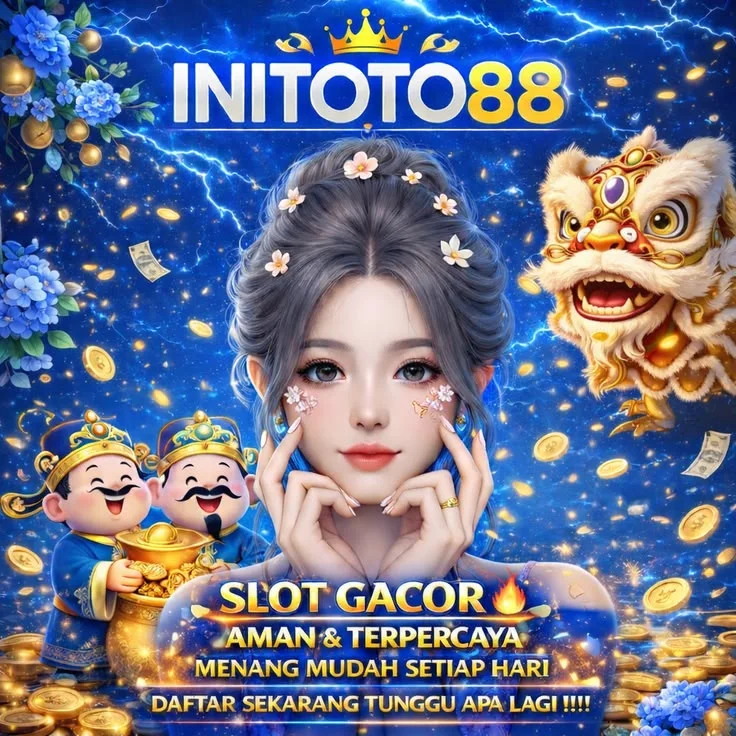 Tampilan visual INITOTO88 bertema Toto 4D Macau via Gopay dengan referensi Slot88 dan Slot777 Qris