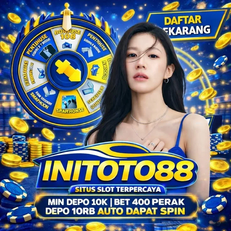 Visual INITOTO88 bertema pusat riset Lotre Macau, Toto 4D, Slot Gacor, dan Slot88.