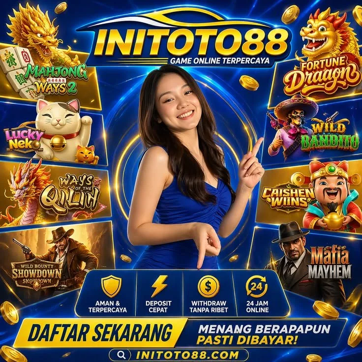 Gambar promosi INITOTO88 untuk link Toto4D Macau, situs Slot Thailand, dan Slot88 Qris terbaru