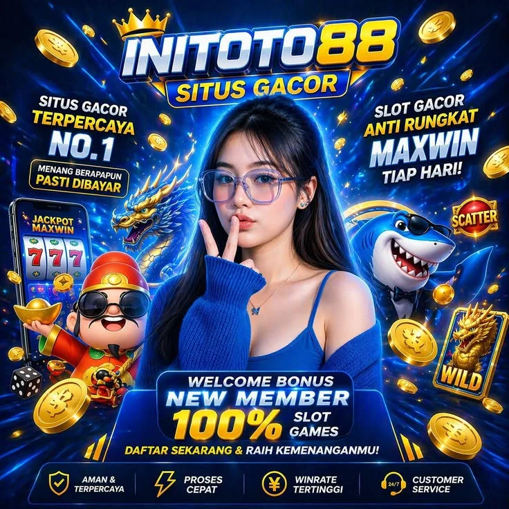 Visual INITOTO88 tentang arsip mobile Toto 4D, Lotre Macau, Slot88, dan Slot777 dalam panel informasi.