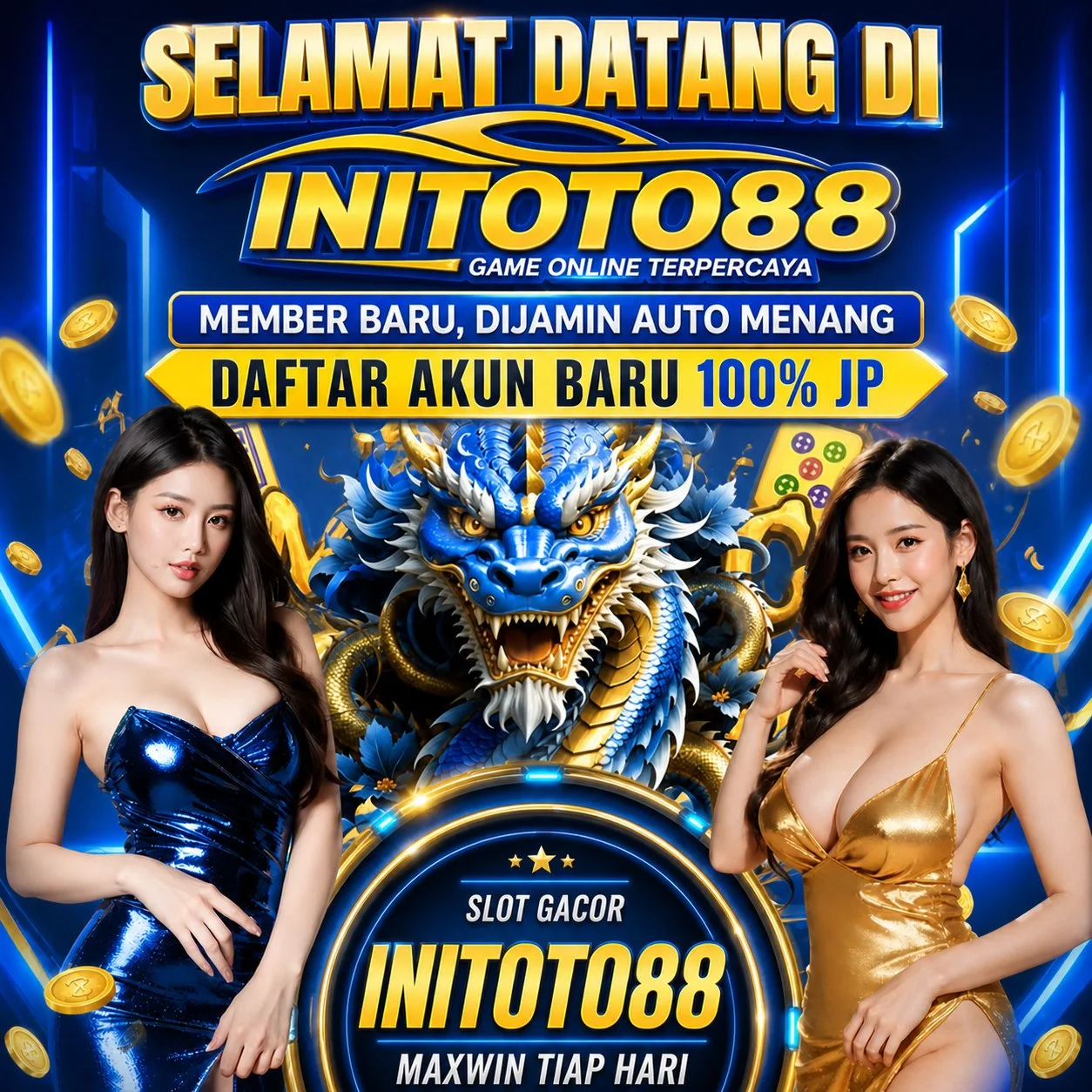 Tampilan brand INITOTO88 untuk situs togel 4D online, Lotre Macau, dan Slot88 gacor terpercaya